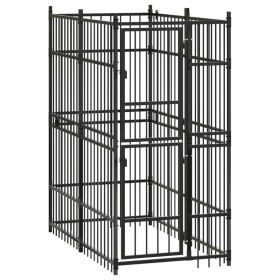 Outdoor Dog Kennel Steel 19.8 ft¬≤