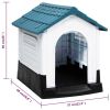 Dog House Blue 22.4"x26.8"x26" Polypropylene