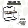 Adjustable Heights Elevated Dog Bowl Feeder Stand